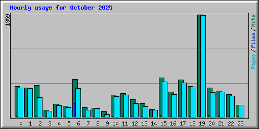 Hourly usage for October 2025
